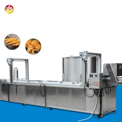 500L di capacità in acciaio inossidabile cintura trasportatrice friggitrice automatica continua per snack di carne