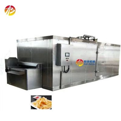 Macchina di congelamento rapido Fries tunnel freezer con alta produttività e SUS 304 IQF