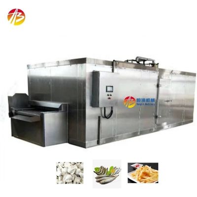 Macchina per il tunnel di congelamento dei frutti di mare Hengbin IQF Tunnel Fast Freezer Larghezza della cintura 2000 mm