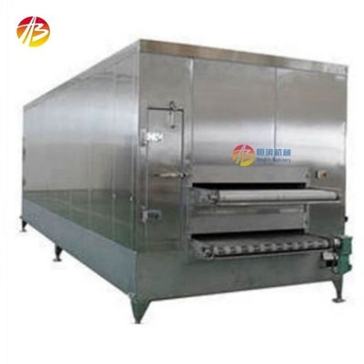 Congelatore industriale a galleria per la produzione su larga scala di snack surgelati e frutti di mare