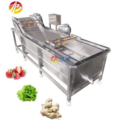 Lavatrice di ortaggi per alimenti industriali con capacità di 600 kg e sistema di bolle d'aria