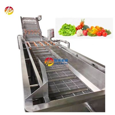 Lavatrice di ortaggi per alimenti industriali con capacità di 600 kg e sistema di bolle d'aria