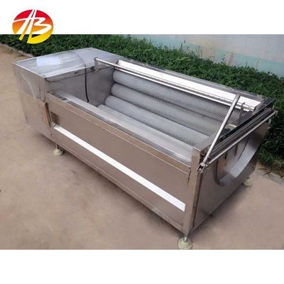 Spazzola a rulli industriali Ginger Peanut Potato Tomato Onion Washer con potenza di 1.5kw