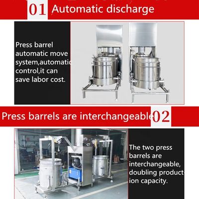 304 Stainless Steel Hydraulic Cold-Press Juicer per la produzione commerciale di succo d'arancia